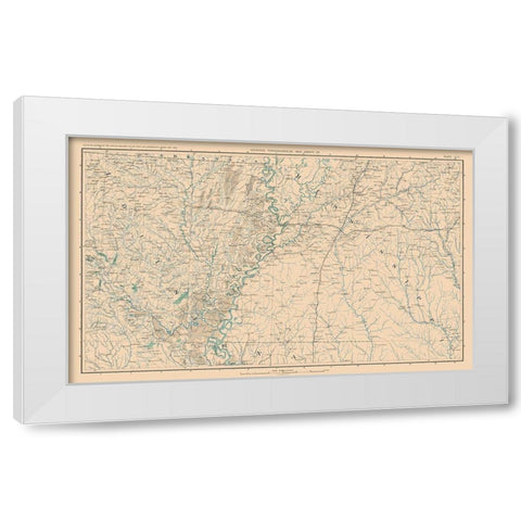 Louisiana Mississippi - Bien 1894 White Modern Wood Framed Art Print by Bien