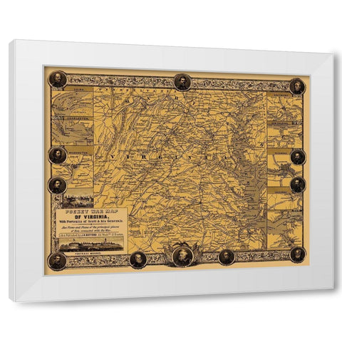 Virginia Pocket War - Bufford 1861 White Modern Wood Framed Art Print by Bufford