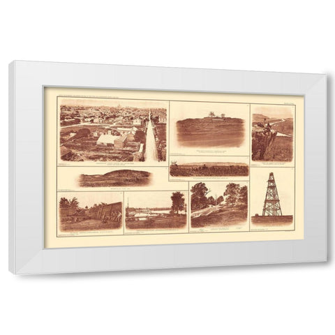 Buildings Forts Virginia Tennessee - Bien 1895 White Modern Wood Framed Art Print by Bien