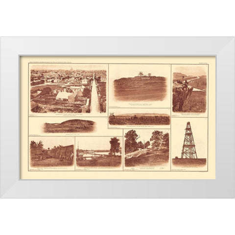 Buildings Forts Virginia Tennessee - Bien 1895 White Modern Wood Framed Art Print by Bien