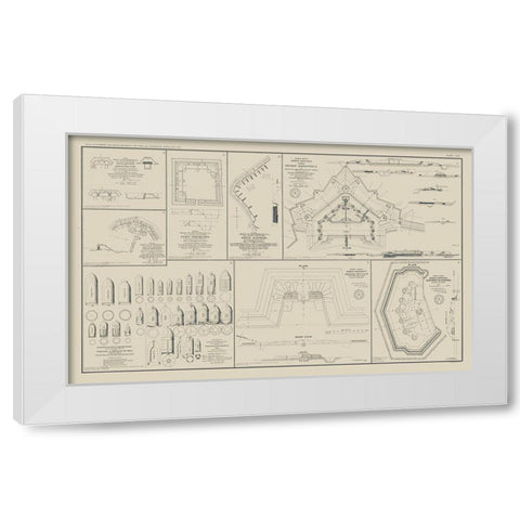 Petersburg Rebel Lines Mobile Defenses - Bien 1894 White Modern Wood Framed Art Print by Bien
