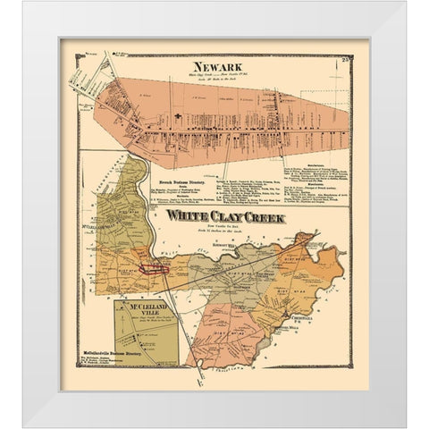 Newark, White Clay Creek Delaware Landowner White Modern Wood Framed Art Print by Beers