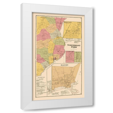 Fork, Bridgeville, Seaford Delaware Landowner White Modern Wood Framed Art Print by Beers