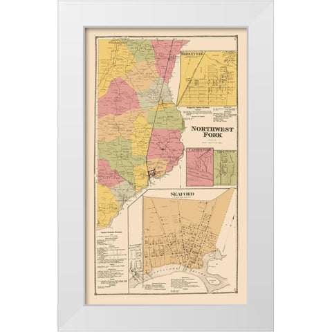 Fork, Bridgeville, Seaford Delaware Landowner White Modern Wood Framed Art Print by Beers