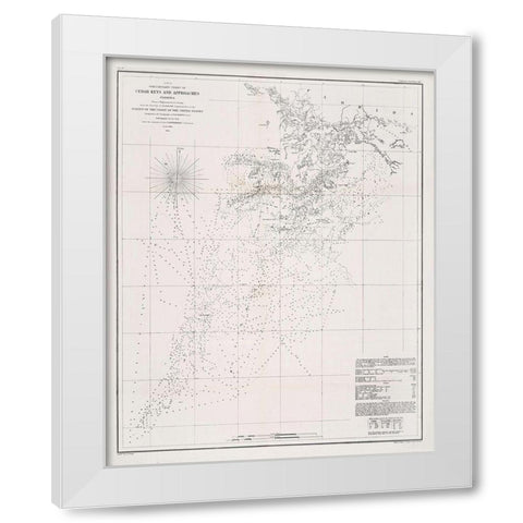 Cedar Keys - Duval 1889 White Modern Wood Framed Art Print by Duval