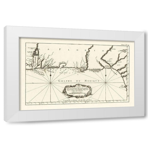 Florida - Bellin 1764  White Modern Wood Framed Art Print by Bellin
