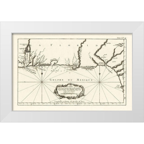 Florida - Bellin 1764  White Modern Wood Framed Art Print by Bellin
