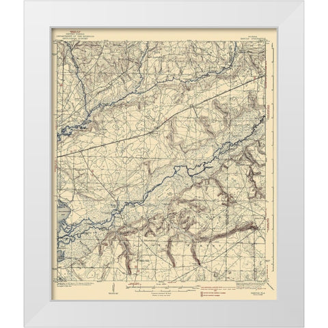 Harold Florida Quad - USGS 1938 White Modern Wood Framed Art Print by USGS