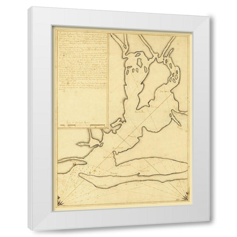 Pensacola Florida -1760 White Modern Wood Framed Art Print by Unknown