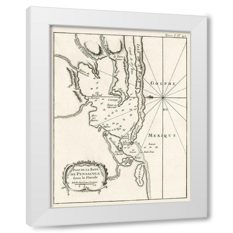 Pensacola Florida - Bellin 1764  White Modern Wood Framed Art Print by Bellin