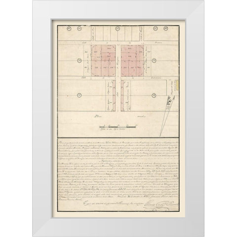 Pensacola Florida - Pintado 1813  White Modern Wood Framed Art Print by Pintado