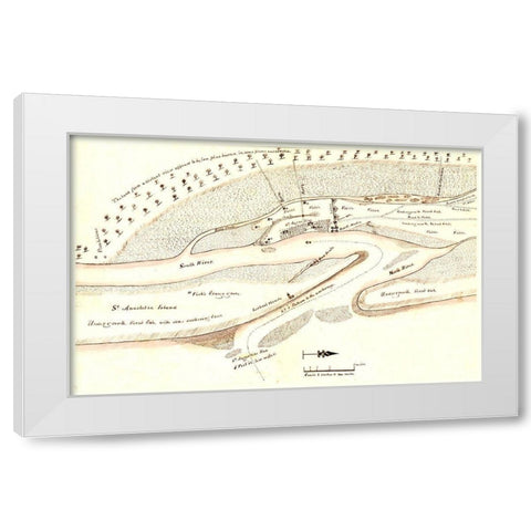 St Augustine Florida - Birch 1819  White Modern Wood Framed Art Print by Birch