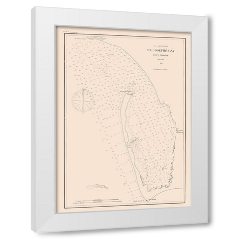 St Josephs Bay - Peters 1875 White Modern Wood Framed Art Print by Peters