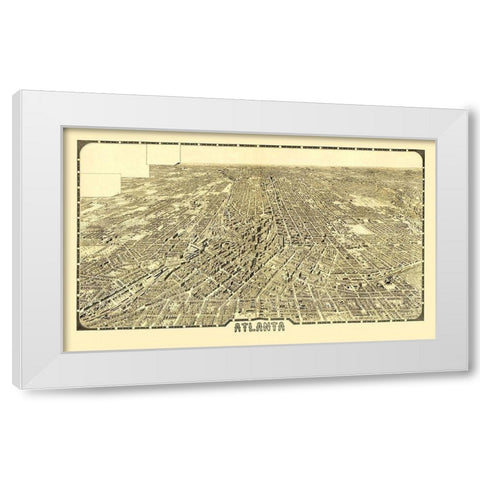 Atlanta Georgia - Foote 1919 White Modern Wood Framed Art Print by Foote