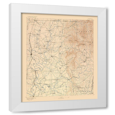 Dalton Sheet Georgia - USGS 1886  White Modern Wood Framed Art Print by USGS