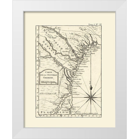 Georgia - Bellin 1764  White Modern Wood Framed Art Print by Bellin
