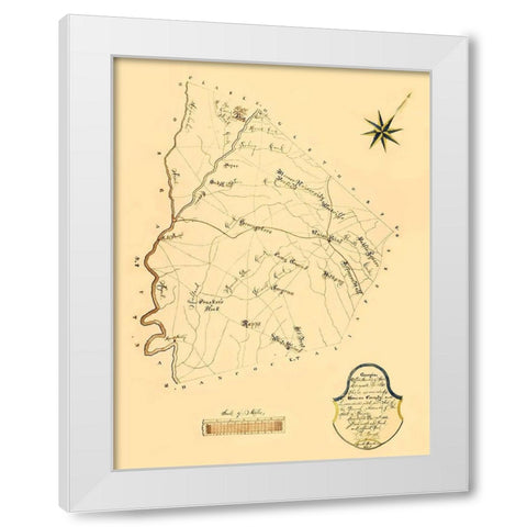 Greene Georgia - Green 1868 White Modern Wood Framed Art Print by Green