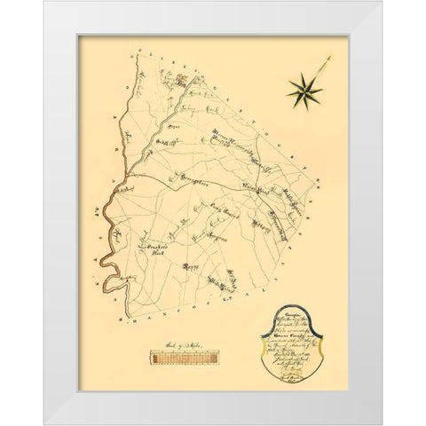 Greene Georgia - Green 1868 White Modern Wood Framed Art Print by Green