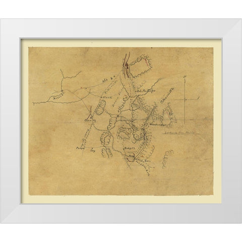 Marietta Georgia -1864 White Modern Wood Framed Art Print by Unknown