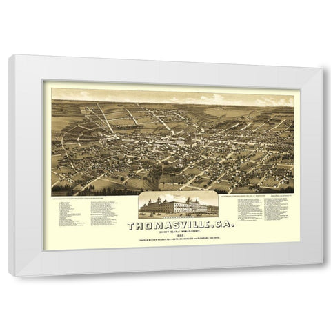 Thomasville Georgia - Beck 1885 White Modern Wood Framed Art Print by Beck