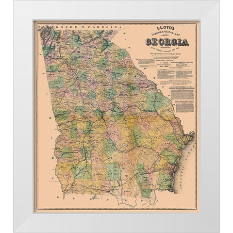 Georgia - Lloyd 1864 White Modern Wood Framed Art Print by Lloyd