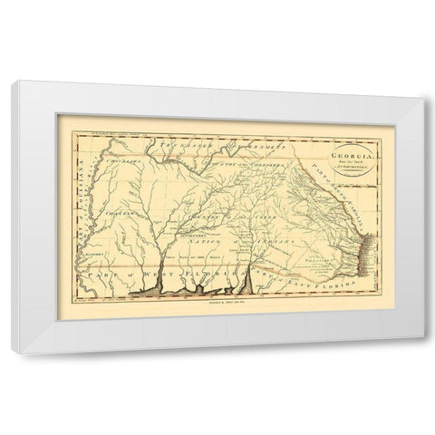 Georgia - Reid 1796 White Modern Wood Framed Art Print by Reid