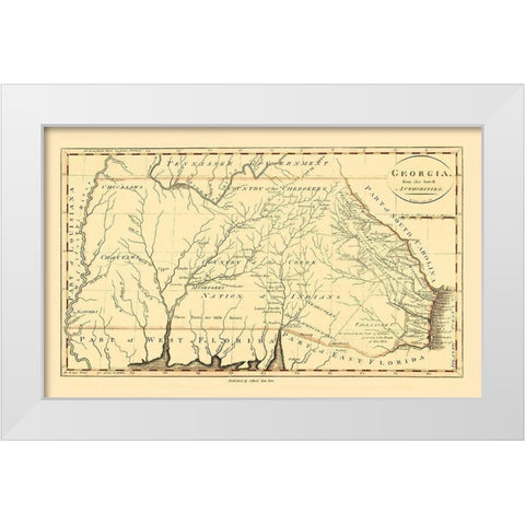 Georgia - Reid 1796 White Modern Wood Framed Art Print by Reid
