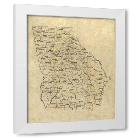 Georgia -1893 White Modern Wood Framed Art Print by Unknown