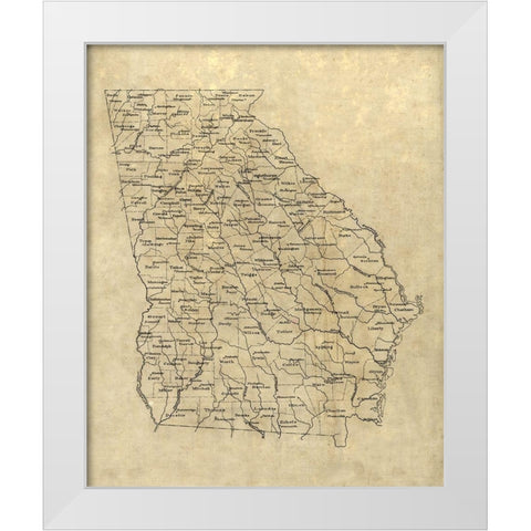 Georgia -1893 White Modern Wood Framed Art Print by Unknown