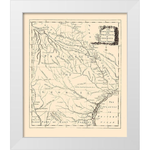Georgia - Universal 1779  White Modern Wood Framed Art Print by Universal Magazine