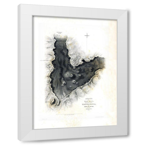 Haleakala Maui County Hawaii - US 1841  White Modern Wood Framed Art Print by US Expedition