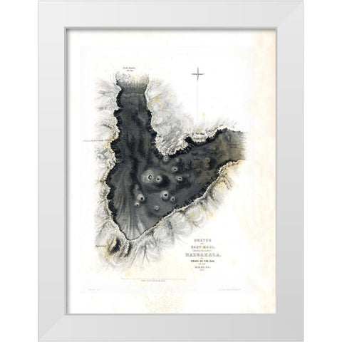 Haleakala Maui County Hawaii - US 1841  White Modern Wood Framed Art Print by US Expedition
