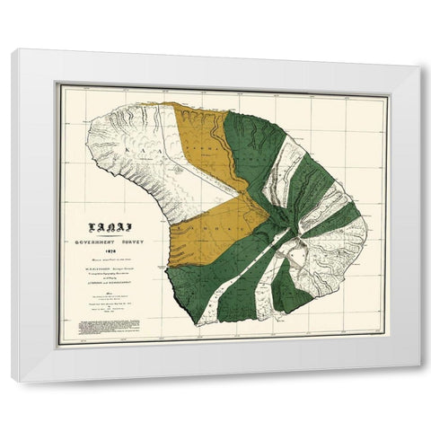 Lanai Hawaii - Bien 1878 White Modern Wood Framed Art Print by Bien