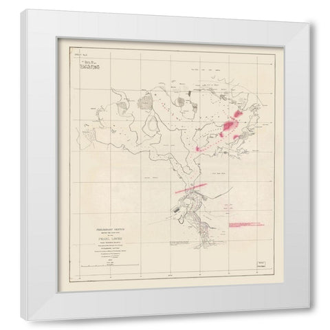 Oahu County Hawaii - Alexander 1873  White Modern Wood Framed Art Print by Alexander