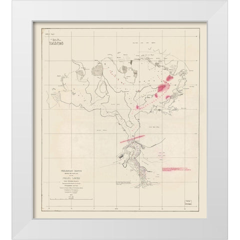 Oahu County Hawaii - Alexander 1873  White Modern Wood Framed Art Print by Alexander