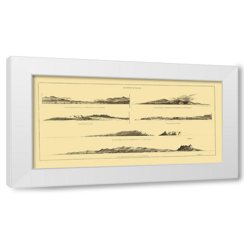 Sandwich Islands or Hawaii - Robinson 1798 White Modern Wood Framed Art Print by Robinson