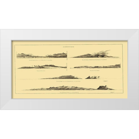 Sandwich Islands or Hawaii - Robinson 1798 White Modern Wood Framed Art Print by Robinson