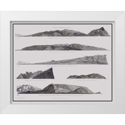 Hawaii, Other Islands Coast - Robinson 1798 White Modern Wood Framed Art Print by Robinson