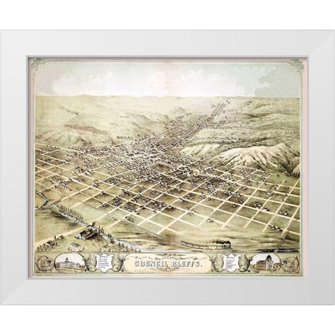 Council Bluffs Iowa - Ruger 1868 White Modern Wood Framed Art Print by Ruger