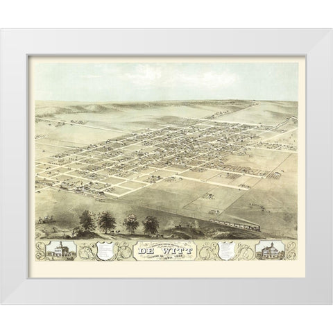 De Witt Iowa - Ruger 1868 White Modern Wood Framed Art Print by Ruger