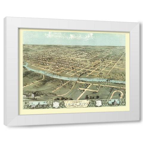 Iowa City Iowa - Ruger 1868 White Modern Wood Framed Art Print by Ruger