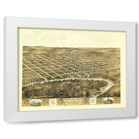 Marengo Iowa - Ruger 1868 White Modern Wood Framed Art Print by Ruger