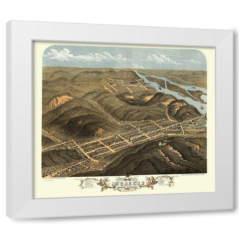 McGregor Iowa - Ruger 1868 White Modern Wood Framed Art Print by Ruger