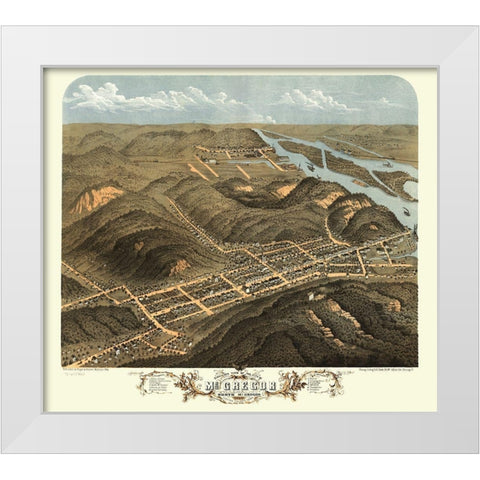 McGregor Iowa - Ruger 1868 White Modern Wood Framed Art Print by Ruger