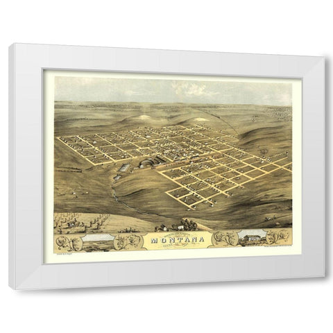 Montana Iowa - Ruger 1868 White Modern Wood Framed Art Print by Ruger