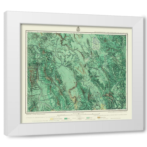 Southeastern Idaho - US Army 1877 White Modern Wood Framed Art Print by US Army