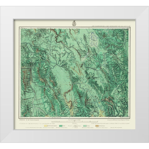 Southeastern Idaho - US Army 1877 White Modern Wood Framed Art Print by US Army