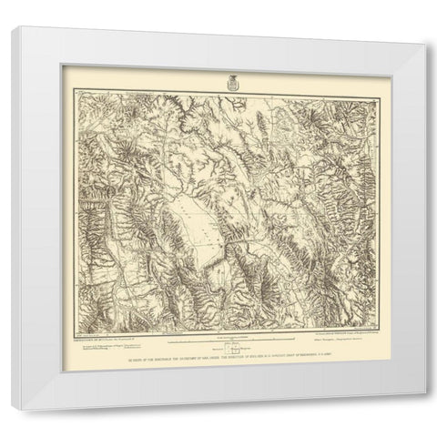 Southeastern Idaho - US Army 1877 White Modern Wood Framed Art Print by US Army