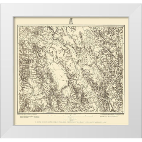 Southeastern Idaho - US Army 1877 White Modern Wood Framed Art Print by US Army