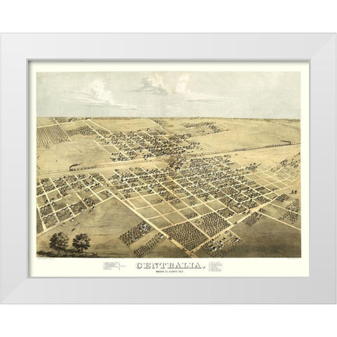 Centralia Illinois - Ruger 1867 White Modern Wood Framed Art Print by Ruger